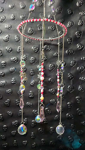 Beaded glass hanging - beaded, &