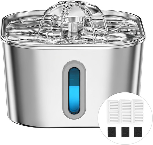 Cat water fountain stainless - cat,