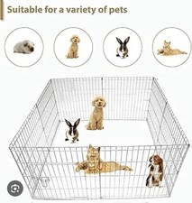 Ellie-Bo Easy-Up 8 Piece Foldable Portable Dog Puppy Play Pen with Door
