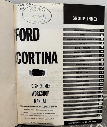 Ford cortina cylinder - cortina,