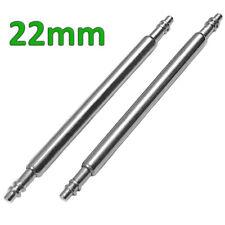 2 x 22mm Watch Strap Spring Bar Pins Stainless Steel