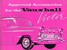 Vauxhall Victor F Series Accessories 1957 UK Market Foldout Sales Brochure