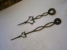 PAIR OF STEEL longcase clock