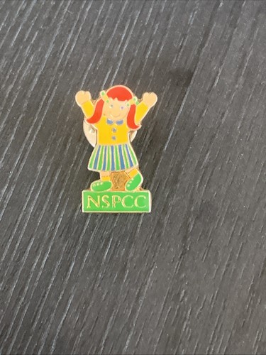 Vintage nspcc girl enamel pin - vintage,