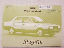 FIAT REGATA Car Owners Handbook APR 1984 #603.06.181