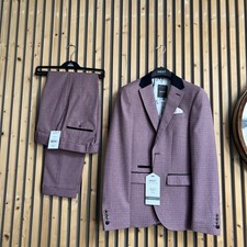 Next Mens Two Pieces Skinny Fit Pink Suit. Jacket 34R & Trouser 30R Paid £139