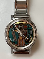 RESTORED BULOVA ACCUTRON 214  1973 N3 SPACEVIEW FACTORY WITH CHAPTER RING