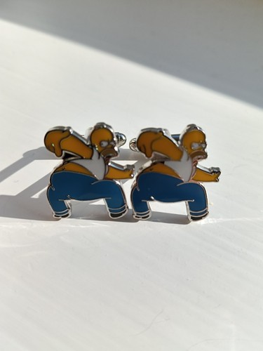 Homer simpson cufflinks - simpson, pair