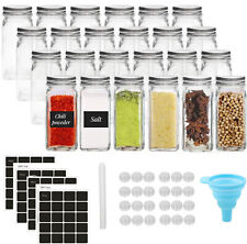 24X Glass Spice Jars Herbs
