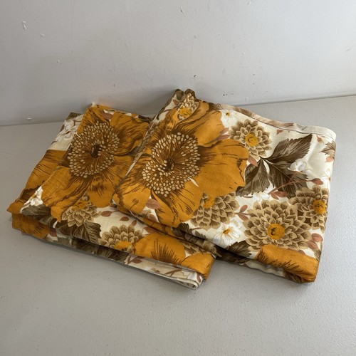 Vintage 1970s pair - pair, curtains