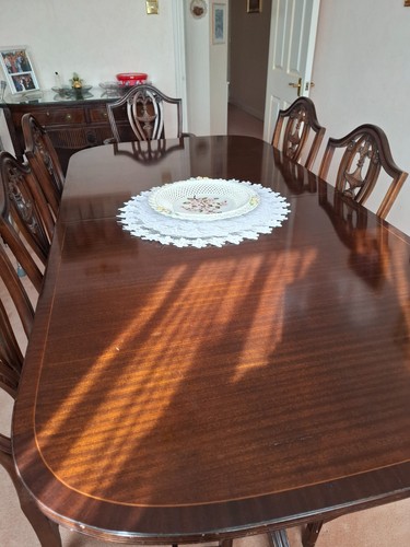 Mahogany dining table with - dining,