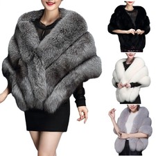 Faux Fur Shawl Winter Shrug