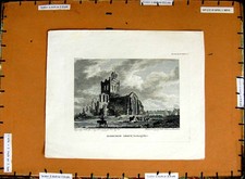 Original Old Antique Print
