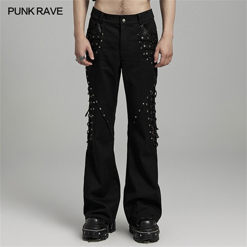 Punk rave men black gothic - men,