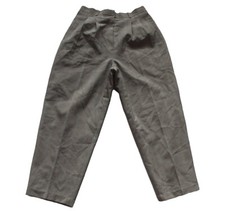 Womens Vintage Trousers Grey Prince of Wales Check Pin Tuck Retro Indie Mod 10