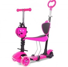 5 in 1 Kids Scooter Adjustable Seat 3 Wheels Kick Scooters Toddler Age 2-12yrs