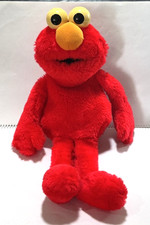 Vintage 1997 Jim Henson Elmo Sesame Street Red Plush Pyjama Case Soft Toy