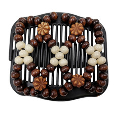 Wooden bead floral - bead,