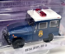 Greenlight 1/64 Jeep DJ-5 1974 Indianapolis Police Diecast Model Car
