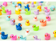 50-100X Mini Resin Ducks Luminous Tiny Ducks Miniature Duck Glow in the Dark