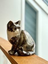 Sitting Winstanley Tabby Cat with Turned Head & Yellow Eyes Size 4 Signed