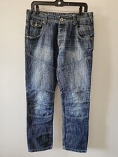 Mens Crosshatch Jeans "Forward Thinking" Black Label W33xL28 Shrink Mould 0387