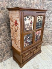 Dolls House 1/12 Scale Miniature Customised Medieval/Tudor Wardrobe Cupboard