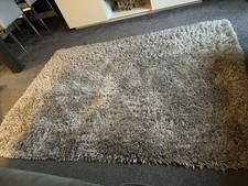 Next Rug Grey Silver Shaggy