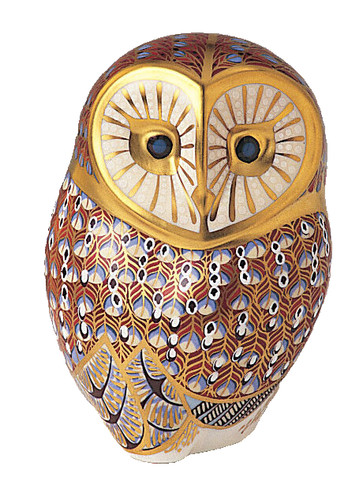 Royal crown derby barn - crown, owl