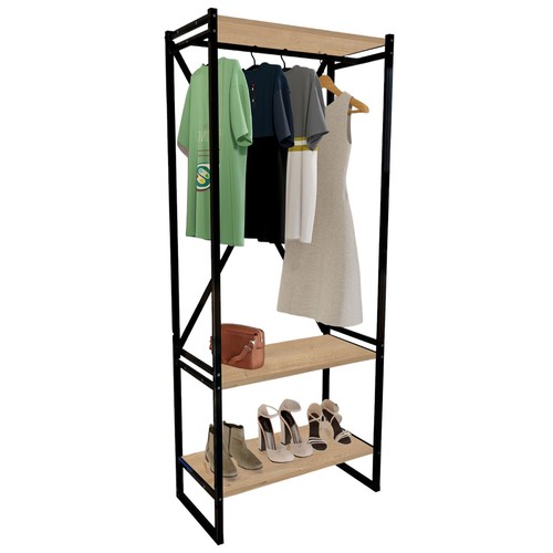 Tier wooden coat - wooden, rack