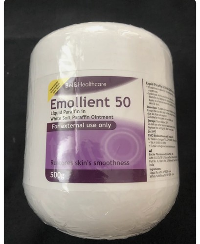 Liquid paraffin in - in, white