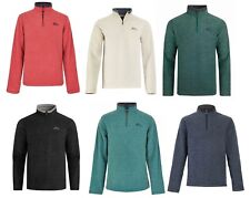 Ex Weird Fish Mens Newark ¼ Textured Zip Fleece Pullover Textured Sweatshirt
