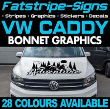 to fit VW CADDY ADVENTURE MOUNTAIN BONNET STICKERS GRAPHICS CAMPERVAN DAY VAN