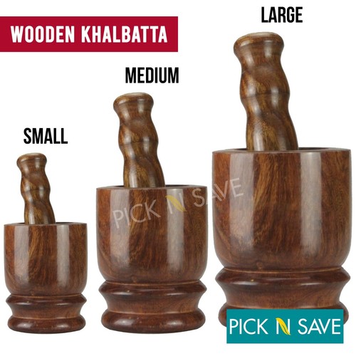 Wooden mortar pestle set - mortar,