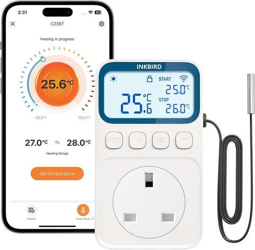 Inkbird c236t thermostat - thermostat, plug