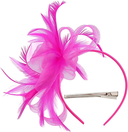 Pink fascinators for women - pink,
