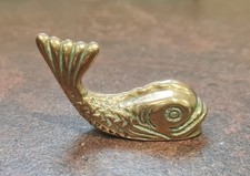 H.M.S FORTH 1962 BRASS MYTHICAL FISH MOMENTO DESK TIDY PAPERWEIGHT  FOR MOTHER