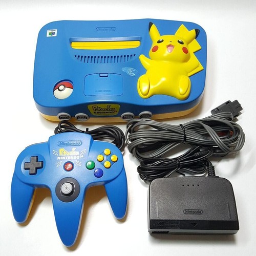 N64 pikachu blue yellow - blue, &