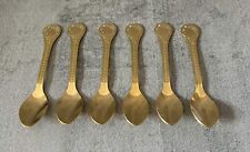 Vintage Japanese 24K Gold Plated Mocca Spoons Stainless Steel x 6 Coffee. Tea.
