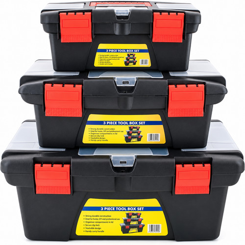 Piece plastic tool box chest - 3,