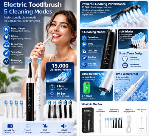 Electric toothbrush modes - electric,