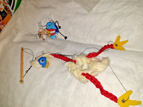 Emu puppet and mouse - emu, +