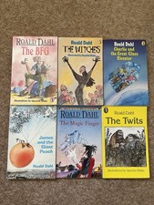 Variety Of Six Roald Dahl Vintage Books Collectors Items