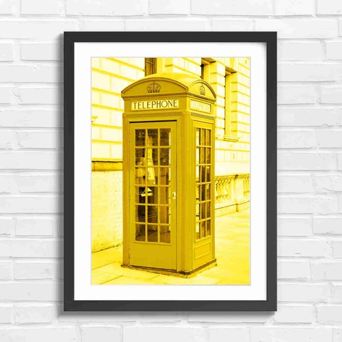 Iconic red telephone booth - red,