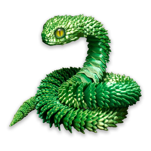 Printed snake figurine - snake,