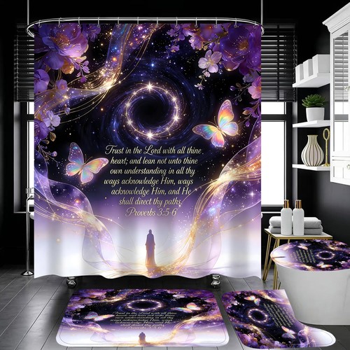 Purple galaxy butterfly shower - butterfly,