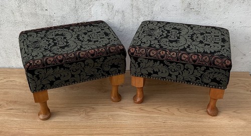 Pair matching footstools - matching,