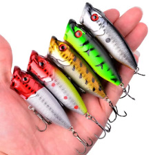 1pcs Topwater Popper Frog Surface Lure Crankbait Pike Perch Chub Fishing Tackle