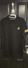 Balmain Paris Men's Black Cotton Polo Shirt Short Sleeve Golf Sport, Size Large