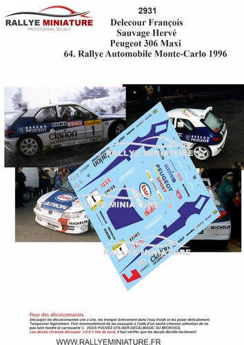 Decals ref 2931 peugeot - 2931,